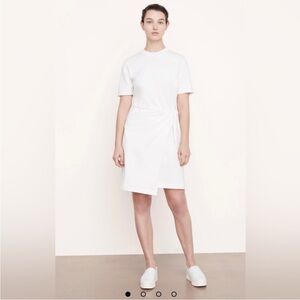 Vince White Wrap 100% Cotton Tie-Waist Dress